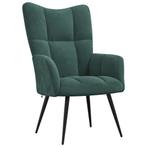 Donkergroene Relaxstoel - Stalen Frame! Tweedekansje OP=OP, Huis en Inrichting, Ophalen of Verzenden, Nieuw, Overige kleuren, Modern, Chic, Elegant
