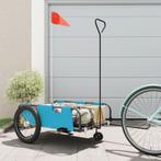 vidaXL Fietstrailer oxford stof en ijzer blauw en zwart, Fietsen en Brommers, Verzenden, Nieuw