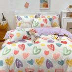 Eenpersoons Dekbedovertrek 140 x 200 - Hartjes, Verzenden, Nieuw