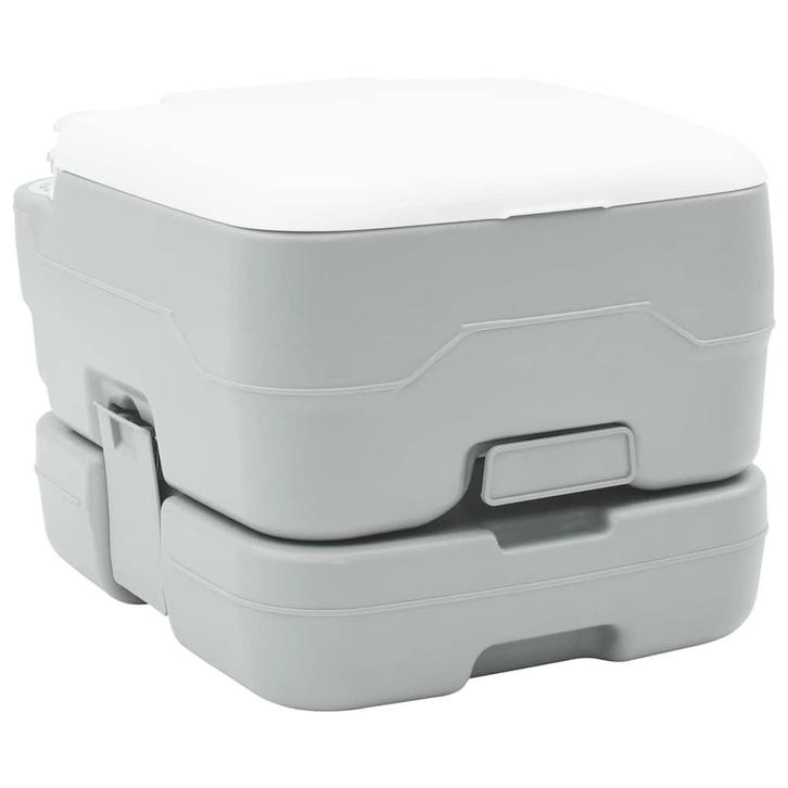 vidaXL Camping Toilet Grijs en Wit 41,5 x 36,5 x 30 cm, Caravans en Kamperen, Kampeeraccessoires, Nieuw, Verzenden