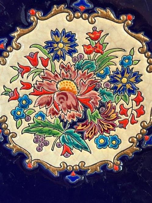 Emaux de Longwy - Marie Paule Chevalier - Bord - Renaissance, Antiek en Kunst, Antiek | Glas en Kristal