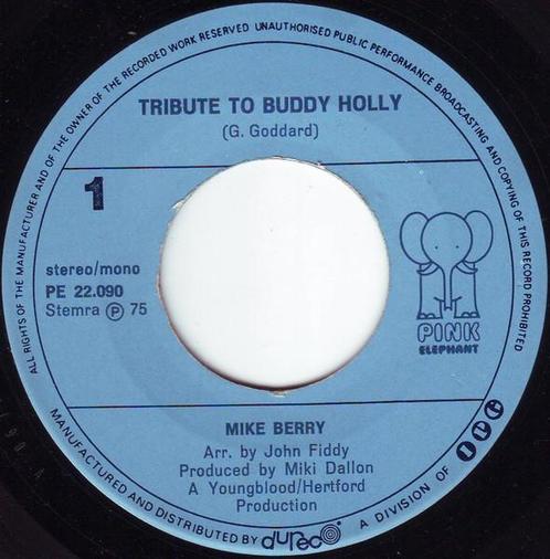 Single - Mike Berry - Tribute To Buddy Holly, Cd's en Dvd's, Vinyl | Pop, Verzenden