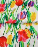 Tricot/Jersey Kleurijke Tulpen, Nieuw, Overige kleuren