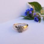 Gouden ring pavé gezet met diamanten | 0,095 ct. (pave), Sieraden, Tassen en Uiterlijk, Ringen, Goud, Met edelsteen, Gebruikt