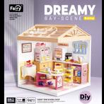 Dreamy mini house Bakkerij Bakery met ledlamp DIY Modelbo..., Verzenden, Nieuw