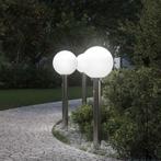 vidaXL Bolderverlichting met sensor 3 stuks 80 cm RVS IP44, Verzenden, Nieuw