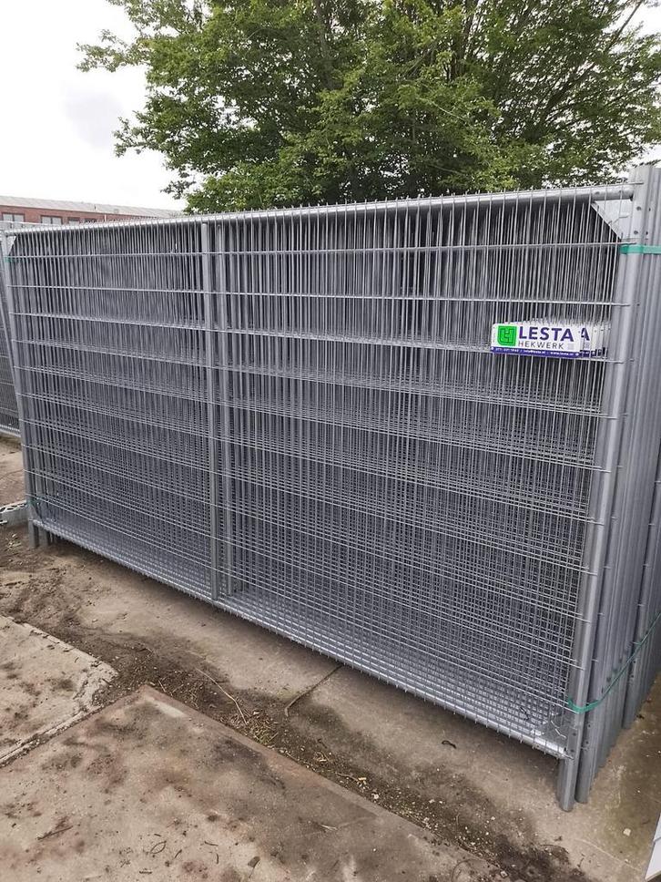 huur of koop van bouwhekken tijdelijk hek afrastering, Tuin en Terras, Gaas en Draad, 20 meter of meer, Nieuw