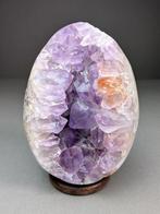 Verbazingwekkende Amethist Ei - Hoogte: 14.5 cm - Breedte:, Verzamelen, Mineralen en Fossielen