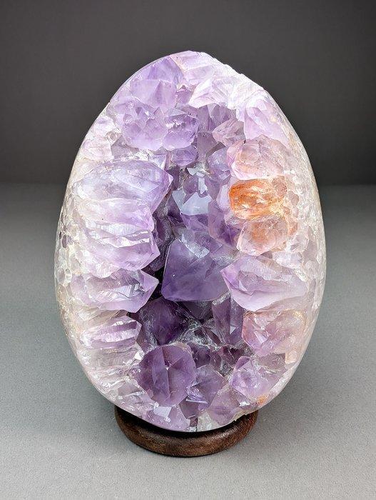 Verbazingwekkende Amethist Ei - Hoogte: 14.5 cm - Breedte:, Verzamelen, Mineralen en Fossielen
