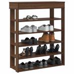 vidaXL Schoenenrek 80x30x98 cm bewerkt hout bruin eikenkleur, Verzenden, Nieuw