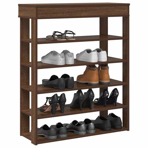 vidaXL Schoenenrek 80x30x98 cm bewerkt hout bruin eikenkleur, Huis en Inrichting, Kasten | Schoenenrekken, Nieuw, Verzenden