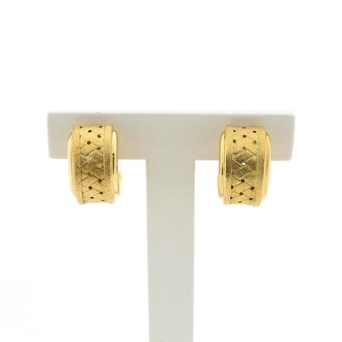 19,2 Krt. Gouden klapcreolen | Ø 16,5 mm (gouden oorringen), Sieraden, Tassen en Uiterlijk, Oorbellen, Overige kleuren, Gebruikt