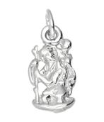 Zilveren Christoffel met stok ketting hanger, Sieraden, Tassen en Uiterlijk, Kettinghangers, Verzenden, Nieuw