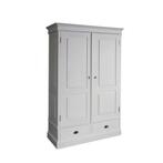 Landelijk Klassiek - Kledingkast Brighton - Hout - Wit, Huis en Inrichting, Nieuw, Grenenhout, Landelijk, klassiek, robuust, massief, Scandinavisch