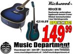 Richwood RD12CEBS Blueburst | Music Department, Ophalen of Verzenden, Nieuw, Western- of Steelstringgitaar, Met (piezo-)element