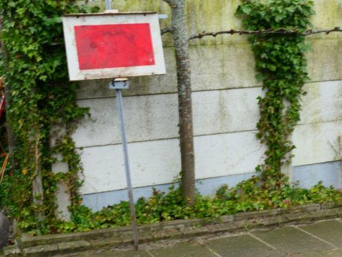 Grijze houder met rood wit stop bord (Speciale producten), Verzamelen, Spoorwegen en Tramwegen, Overige typen, Gebruikt, Ophalen of Verzenden