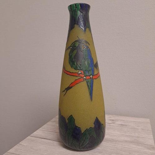 Leune - August Heiligenstein - Vaas - Glas, Antiek en Kunst, Antiek | Glas en Kristal