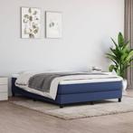 vidaXL Bedframe zonder matras stof blauw 140x200 cm, Huis en Inrichting, Slaapkamer | Bedden, 140 cm, 200 cm, Stof, Verzenden