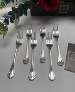 Vork - Set van 12 visvorken model Printania - Zilver metaal, Antiek en Kunst