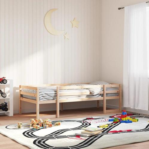 vidaXL Kinderbedframe massief grenenhout 80x200 cm, Huis en Inrichting, Slaapkamer | Bedden, 80 cm, 200 cm, Bruin, Eenpersoons