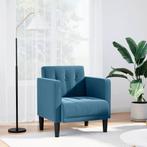 vidaXL Fauteuil met armleuningen Blauw 53 cm Fluweel, Verzenden, Nieuw