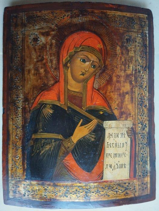 Icoon - Moeder Gods - Hout, Antiek en Kunst, Kunst | Niet-Westerse kunst