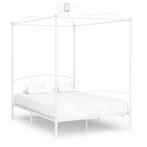 vidaXL Hemelbedframe metaal wit 120x200 cm, Verzenden, Wit, Nieuw, Twijfelaar