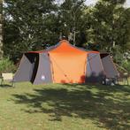 vidaXL Tipi Tent met dak Grijs en Oranje 492 x 492 x 275 cm, Caravans en Kamperen, Tenten, Verzenden, Nieuw