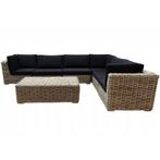 Nissah modulair hoek loungeset 7-delig naturel rotan, Tuin en Terras, Tuinsets en Loungesets, Ophalen of Verzenden, Nieuw