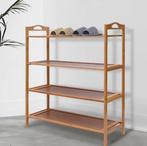 Natuurlijke Bamboe Schoenenorganizer – 4-laags Opbergplank, Huis en Inrichting, Kasten | Boekenkasten, Verzenden, Nieuw