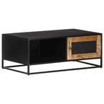 vidaXL Salontafel 90x50x35 cm ruw mangohout, 50 tot 100 cm, Verzenden, Nieuw, 50 tot 100 cm