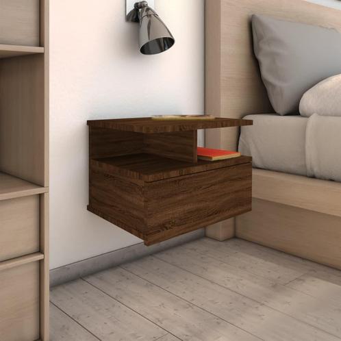 vidaXL Nachtkastjes 2 st zwevend 40x31x27 cm bewerkt hout, Huis en Inrichting, Slaapkamer | Nachtkastjes, Nieuw, Verzenden