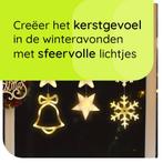 Kerstverlichting Raam Kerstbel, Sneeuwvlokken, Sterren -, Verzenden, Nieuw