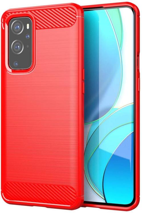 ProGuard OnePlus 9 Hoesje Brushed Carbon Rood, Telecommunicatie, Mobiele telefoons | Hoesjes en Frontjes | Overige merken, Hoesje of Tasje