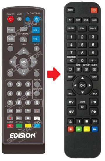 Edision EDI-RCU-1 afstandsbediening, Audio, Tv en Foto, Afstandsbedieningen, Verzenden