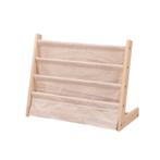 Kinderboekenkast - 60 x 50 x 30 cm - Bruin - Hout met Linnen, Huis en Inrichting, Kasten | Boekenkasten, Verzenden, Nieuw