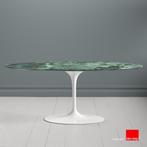 Tulip Tafel Ovaal, Green Alpi Marmer, 140x80,, 100 tot 150 cm, Verzenden, Overige materialen, Nieuw