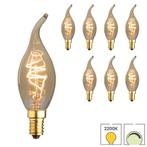 Set van 8 LED kaarslampen vlam E14 | 4.4 watt dimbaar |, Verzenden, Nieuw, E14 (klein), Overige typen