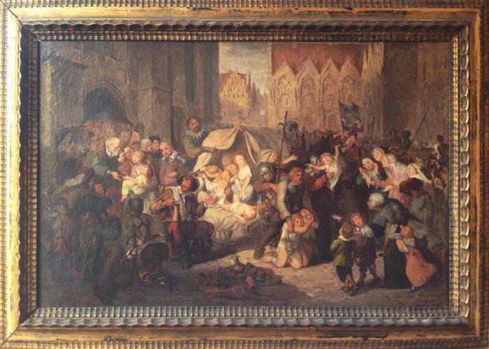 Henri Jan-Augustyn Leys (1815-1869) - Furia spagnola, Antiek en Kunst, Kunst | Schilderijen | Klassiek