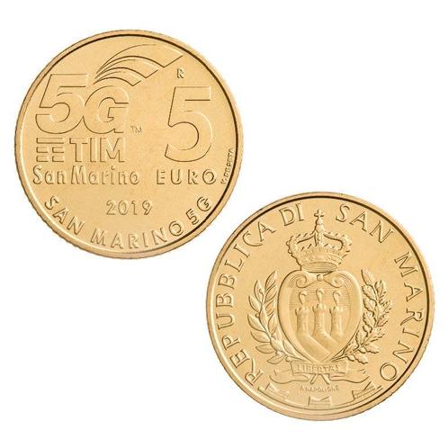 San Marino 5 Euro 5G-Netwerk 2019, Postzegels en Munten, Munten | Europa | Euromunten, Verzenden