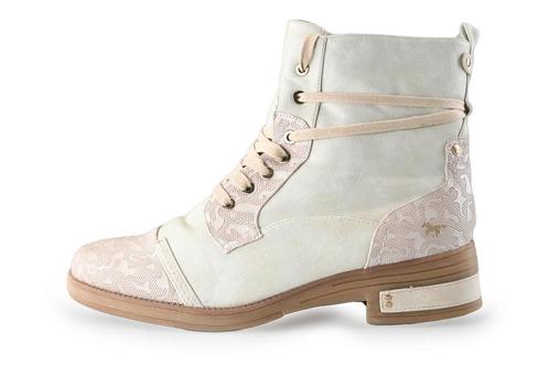 Mustang Veterboots in maat 44 Wit | 10% extra korting, Kleding | Dames, Schoenen, Wit, Zo goed als nieuw, Overige typen, Verzenden
