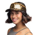 Zonneklep Goud pailletten, Verzenden, Nieuw, Feestartikel
