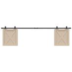 vidaXL Ophangset voor schuifdeur 200 cm koolstofstaal, Doe-het-zelf en Verbouw, Verzenden, Nieuw