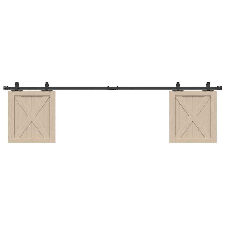 vidaXL Ophangset voor schuifdeur 200 cm koolstofstaal, Doe-het-zelf en Verbouw, Overige Doe-het-zelf en Verbouw, Nieuw, Verzenden