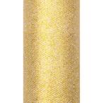 Gouden Tule Rol Glitter 15cm 9m, Nieuw, Verzenden