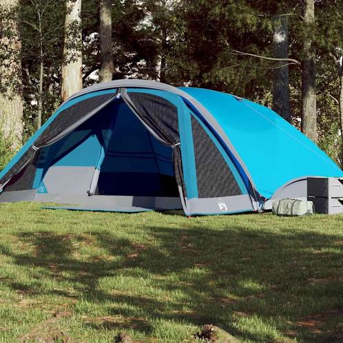 vidaXL Gezinstent 6-persoons waterdicht blauw, Caravans en Kamperen, Tenten, Nieuw, tot en met 2, Verzenden