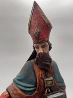 Figuursnijwerk, Polychroom bisschop - 55 cm - Hout - 1800, Antiek en Kunst