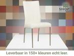 Leren eetkamerstoel Comfort - Toledo Bianco (gebroken wit), Huis en Inrichting, Stoelen, Wit, Nieuw, Leer, Ophalen of Verzenden