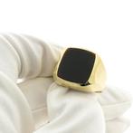 Gouden zegelring met bruine carneool | Heren (vintage), Gebruikt, Overige kleuren, 20 of groter, Heer