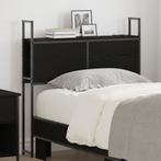vidaXL Opberghoofdbord met hoofdeinde Zwart eiken 100 cm, Verzenden, Nieuw, Zwart, Hout